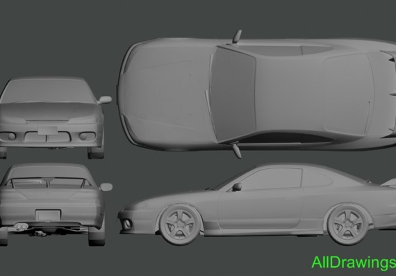 Nissan Silvia (1999-2002) (Ниссан Сильвия (1999-2002)) - чертежи (рисунки) автомобиля